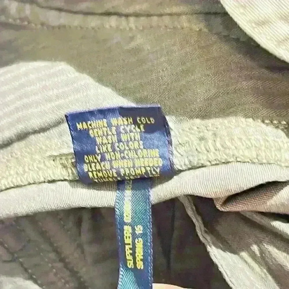 Polo Ralph Lauren Pants Cargo Jogger Zip Ankle Hiking Military Y2K Utility Khaki - Picture 10 of 14